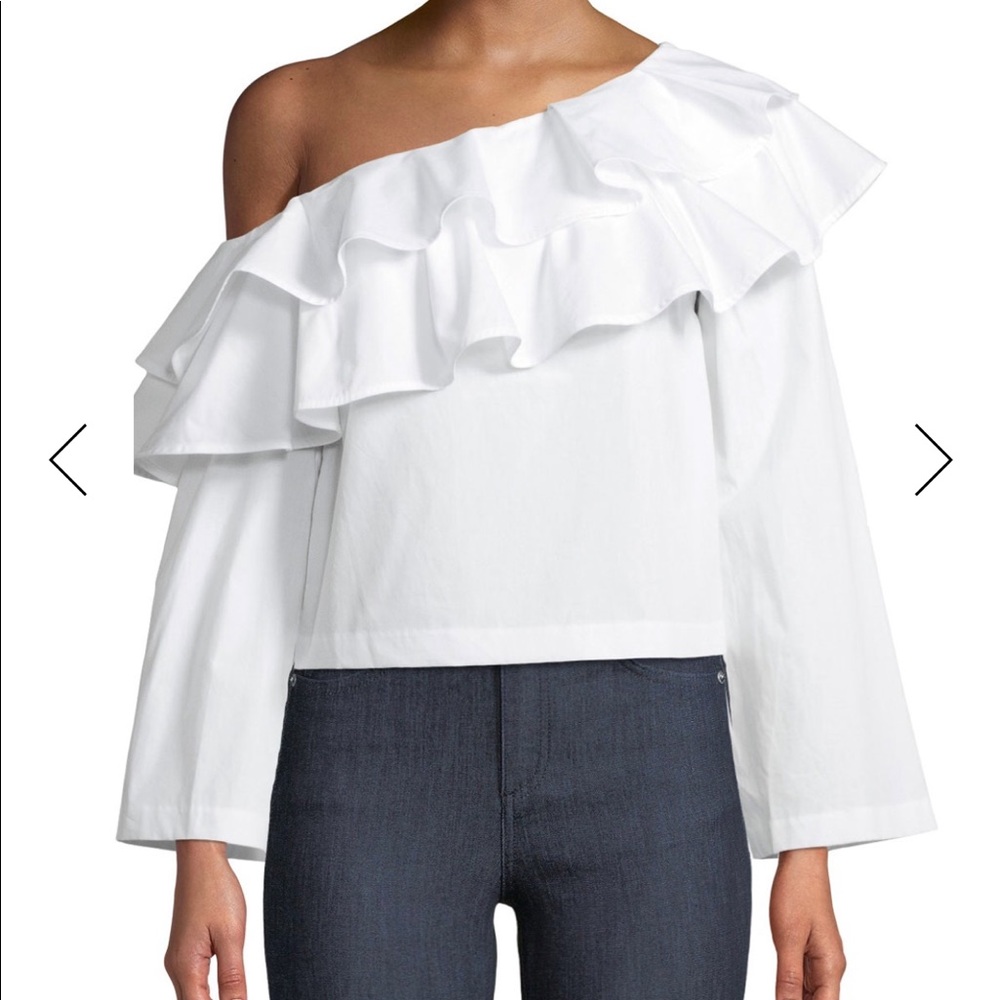 Rebecca Minkoff Mia One Shoulder Long Sleeve Top